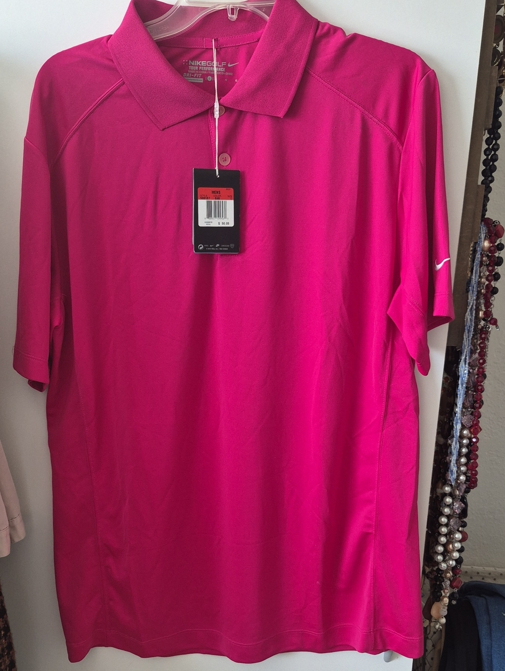 Nike Men’s Hot Pink Golf Polo Sz L